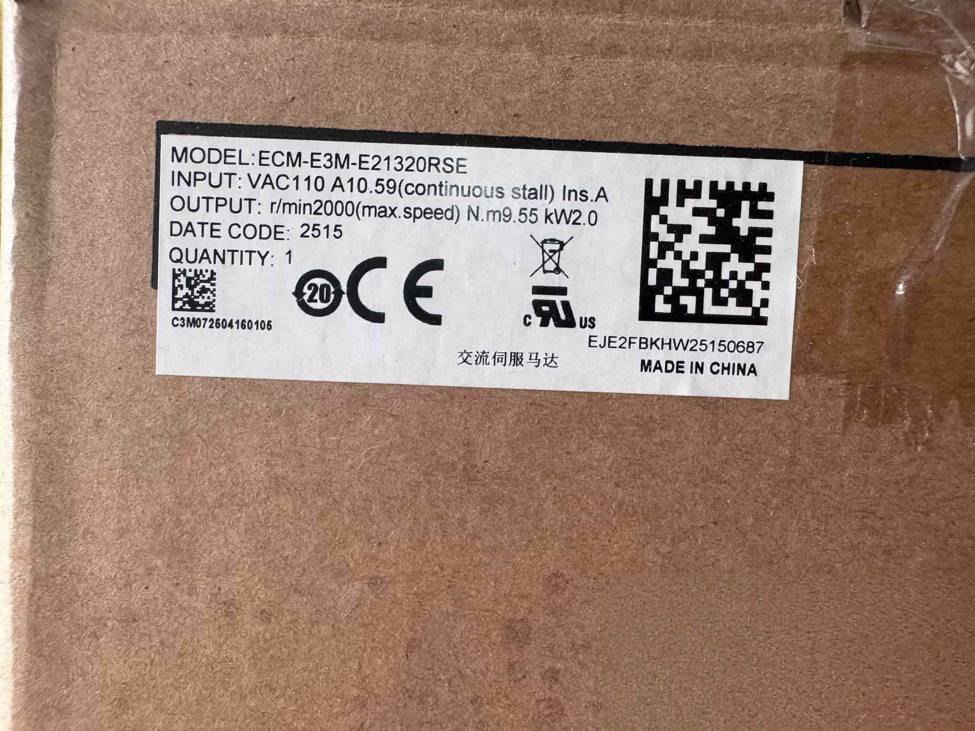 100% visiškai naujas originalus ir originalus Delta ECM-E3M-E21320RSE Dažnio keitikliai Pavaros servo variklis
