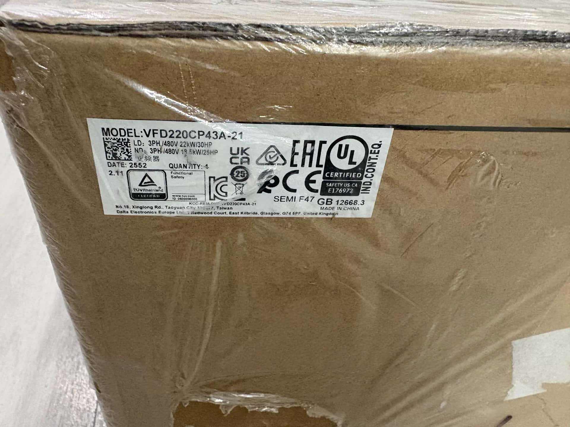 100% visiškai naujas, originalus ir originalus Delta VFD220CP43A-21 380V22KW Dažnio keitikliai Pavaros servo variklis