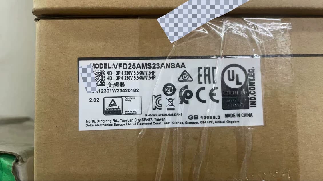 100% visiškai naujas originalus ir tikras Delta VFD25AMS23ANSAA 5,5KW trifaziai 220V dažnio keitikliai Pavaros servo variklis