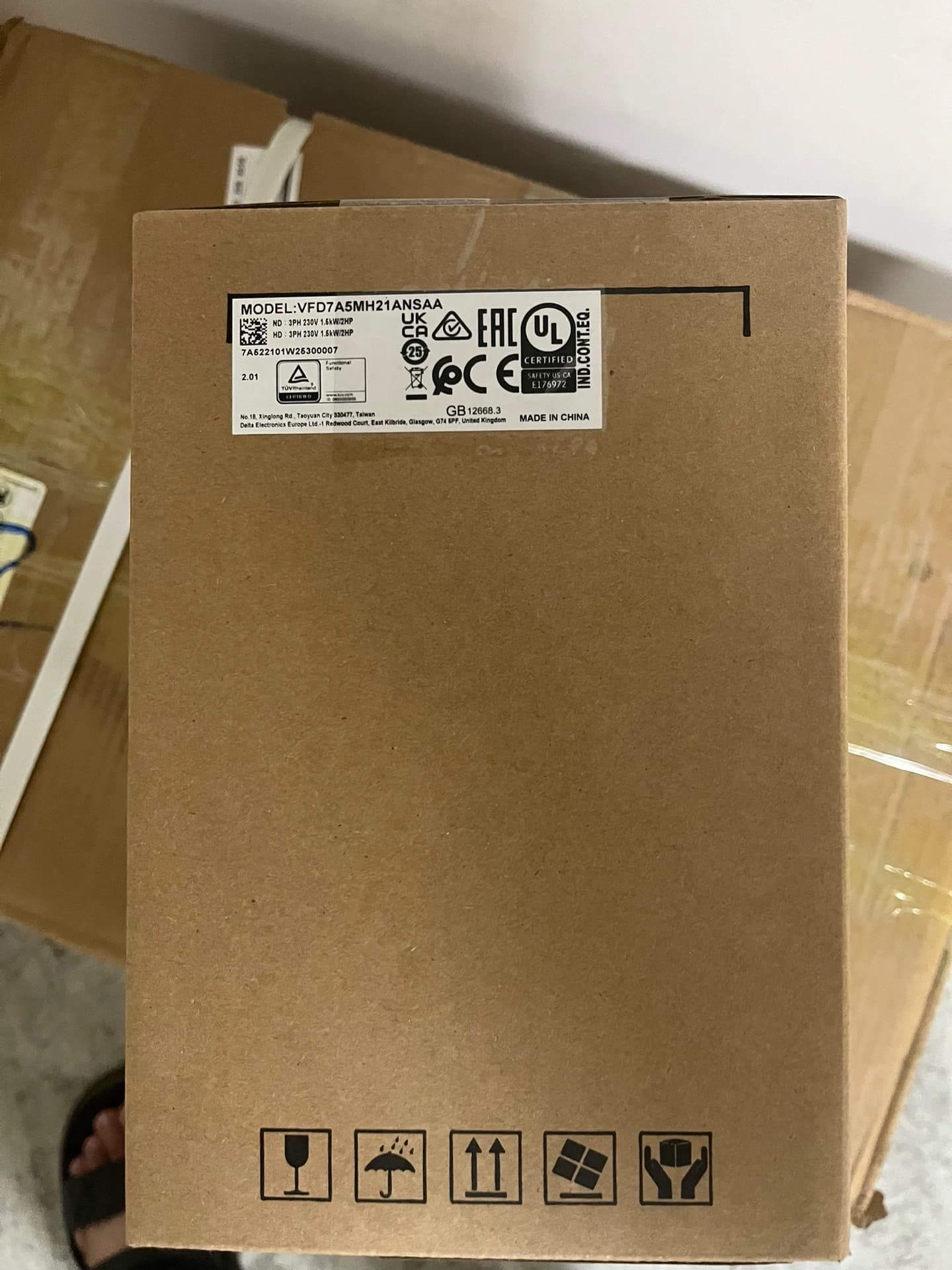 100% visiškai naujas originalus ir originalus Delta VFD7A5MH21ANSAA 1.5KW 220V Dažnio keitikliai Pavaros servo variklis