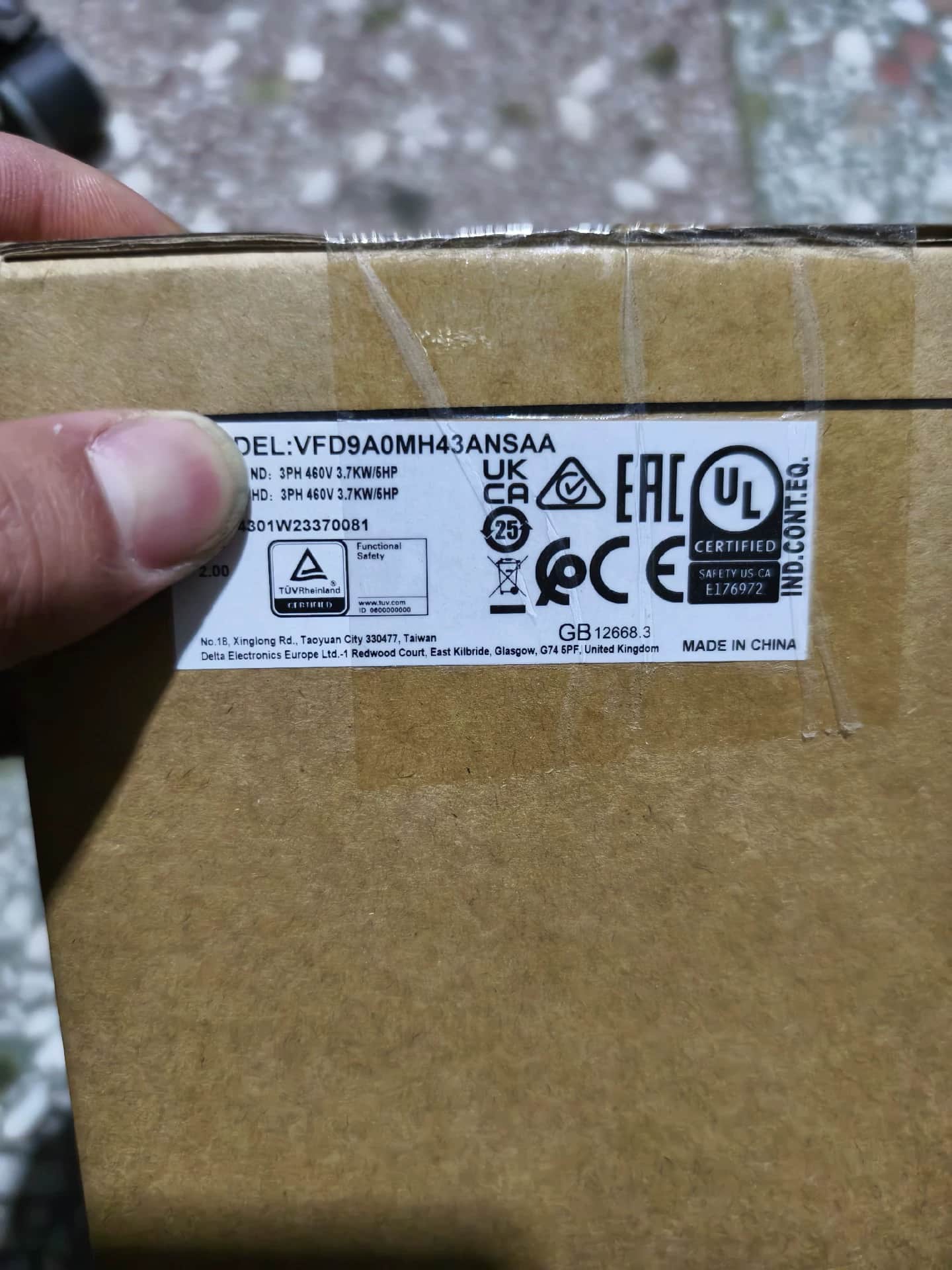 100% visiškai naujas originalus ir originalus Delta VFD9A0MH43ANSAA 3.7KW Dažnio keitikliai Pavaros servo variklis