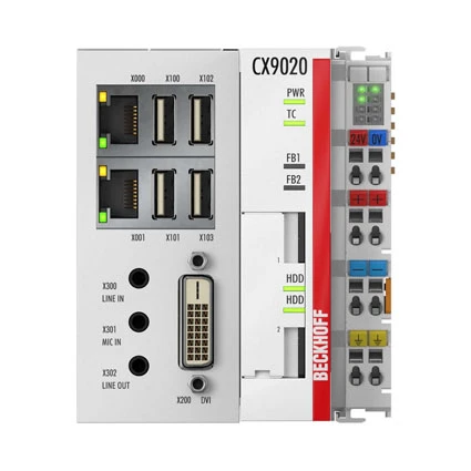 Beckhoff CX9020-0110 įterptinio kompiuterio DIN bėgio montuojamas 1 GHz Arm Cortex-A8 Ethernet valdymo sistema