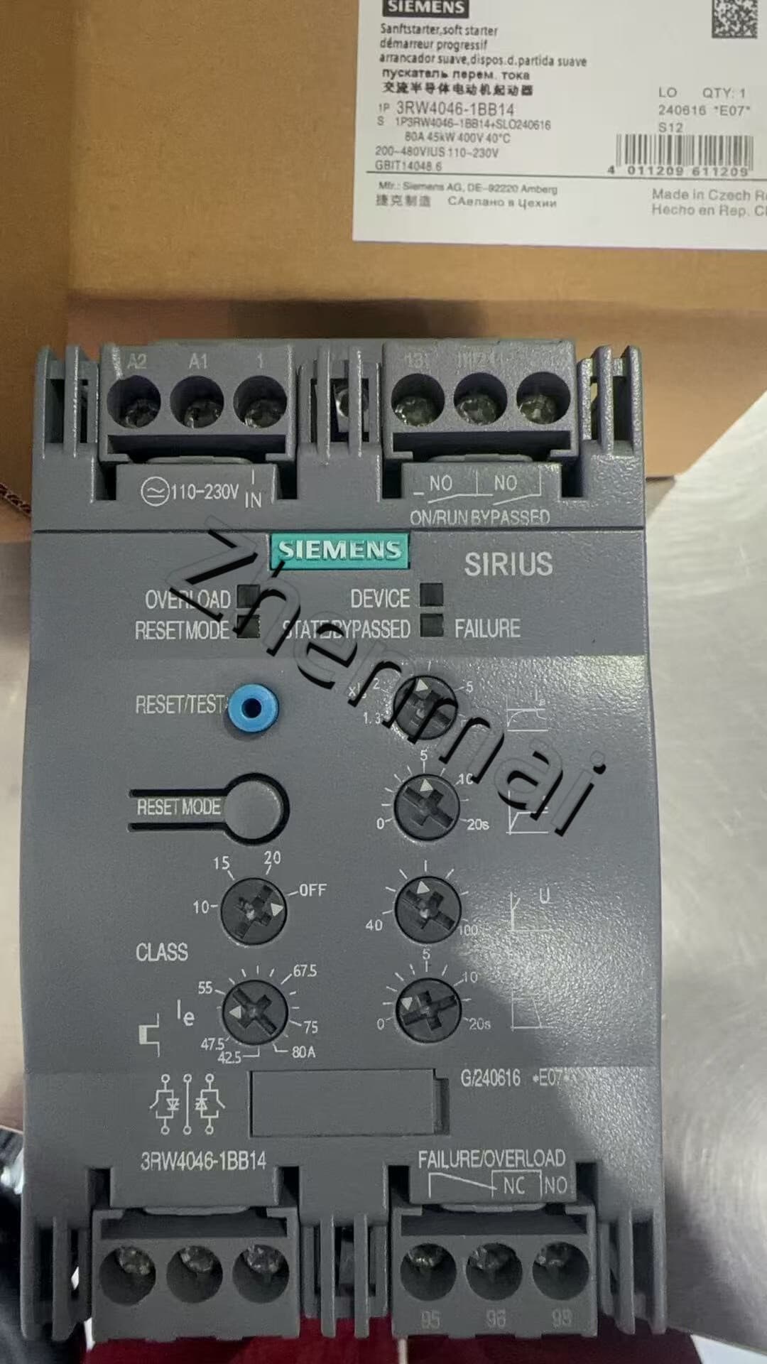 Visiškai naujas, originalus, gamyklinis Siemens 3RW4046-1BB14 minkštas starteris SIRIUS SOFT STARTER
