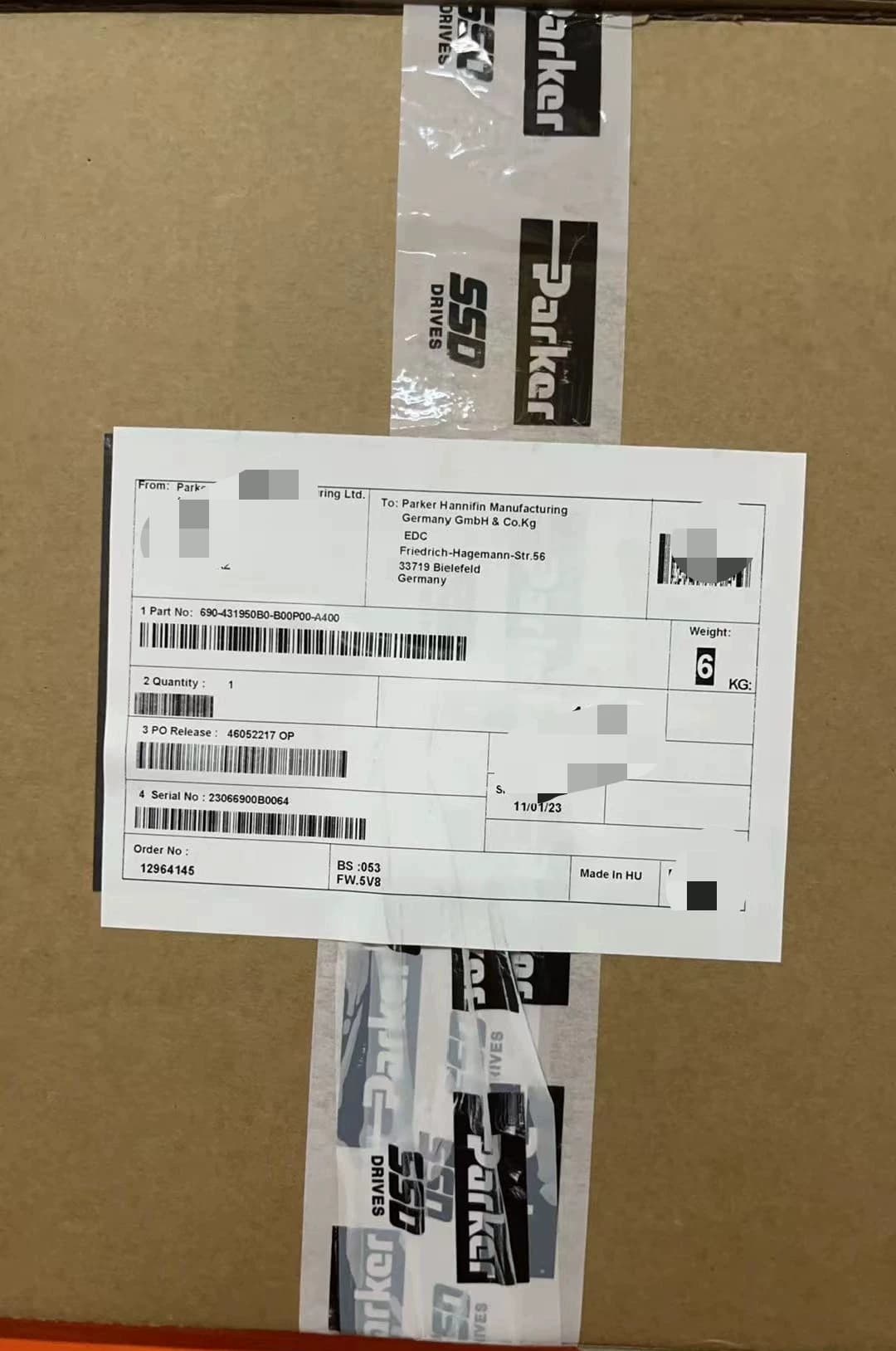 Visiškai naujas originalus Parker 690-431950B0-B00P00-A400 Servo pavaros kintamo dažnio pavaros servo variklių valdikliai Greitas pristatymas